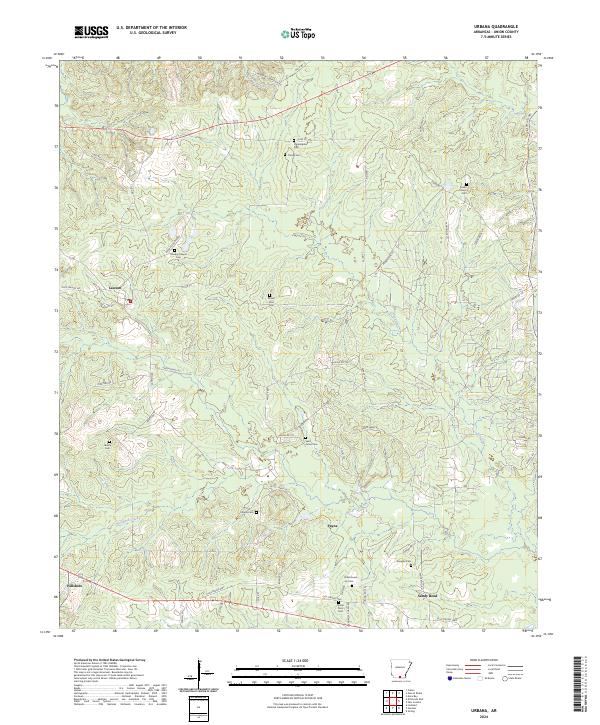 Urbana, AR — USGS 7.5-minute topo (2024)