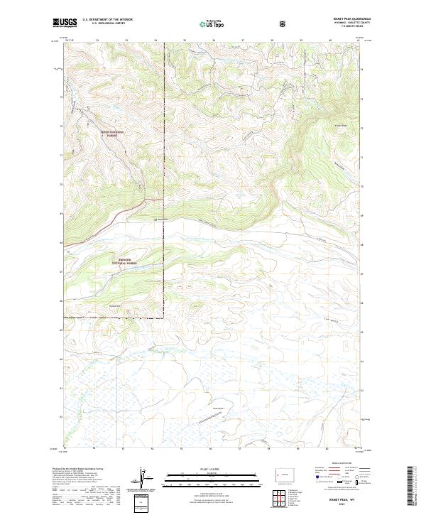 Kismet Peak, WY — USGS 7.5-minute topo (2021)