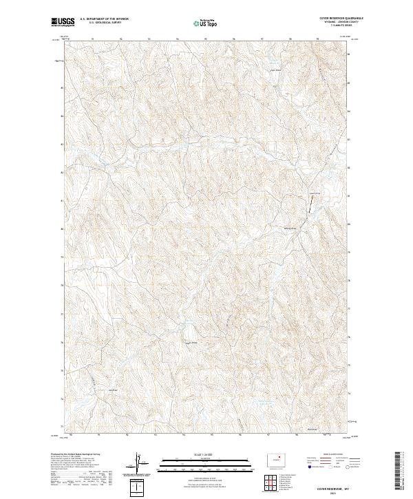 Coyer Reservoir, WY — USGS 7.5-minute topo (2021)