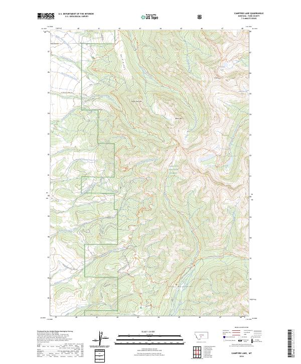 Campfire Lake, MT — USGS 7.5-minute topo (2024)