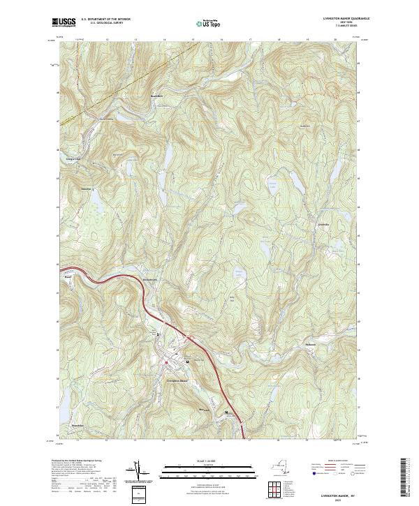Livingston Manor, NY — USGS 7.5-minute topo (2023)