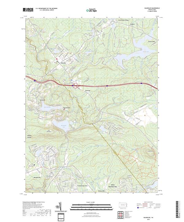 Blakeslee, PA — USGS 7.5-minute topo (2023)