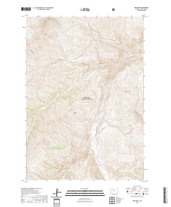 Irish Rock, WY — USGS 7.5-minute topo (2021)