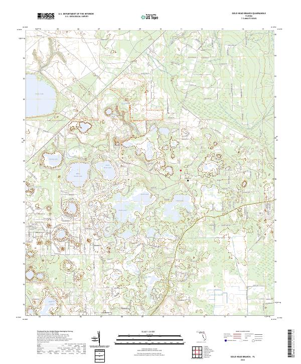 Gold Head Branch, FL — USGS 7.5-minute topo (2024)