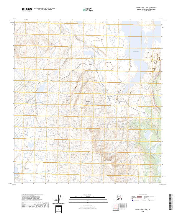 Mount Hayes A-4 SE, AK — USGS 7.5-minute topo (2024)