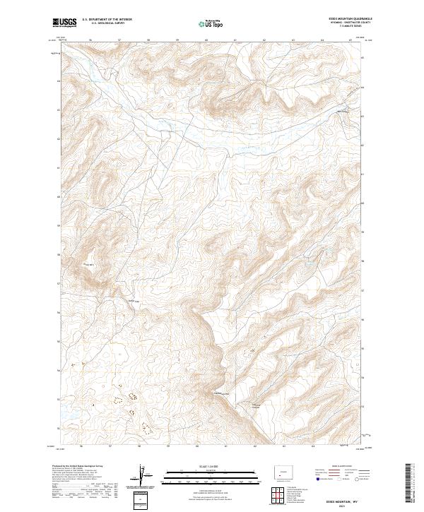 Essex Mountain, WY — USGS 7.5-minute topo (2021)