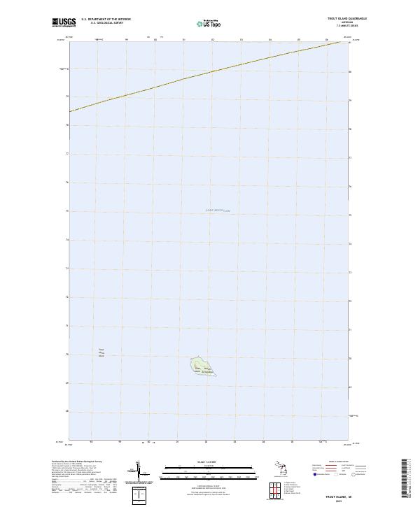 Trout Island, MI — USGS 7.5-minute topo (2023)