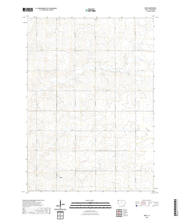 Edna, IA — USGS 7.5-minute topo (2022)