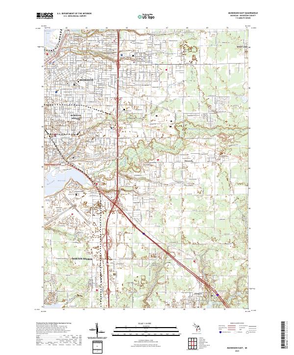 Muskegon East, MI — USGS 7.5-minute topo (2023)