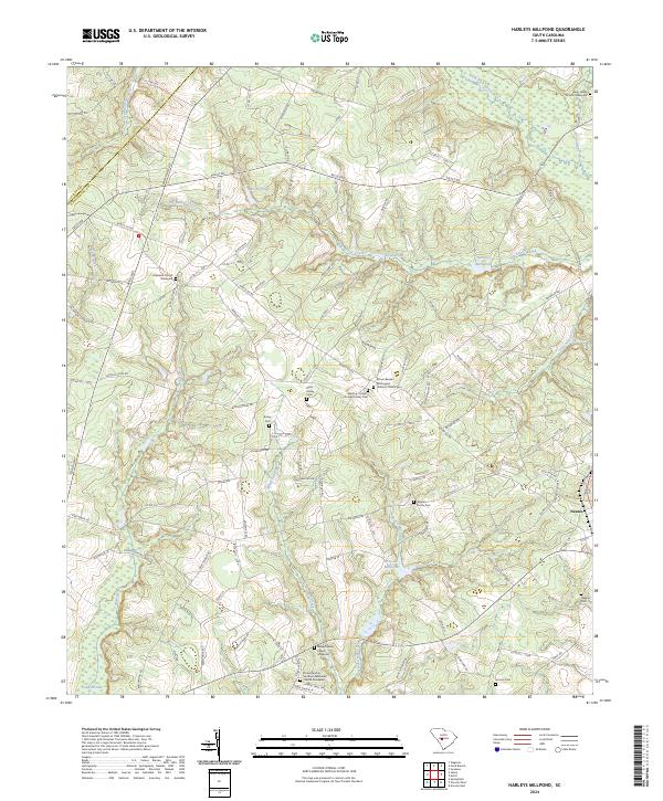 Harleys Millpond, SC — USGS 7.5-minute topo (2024)