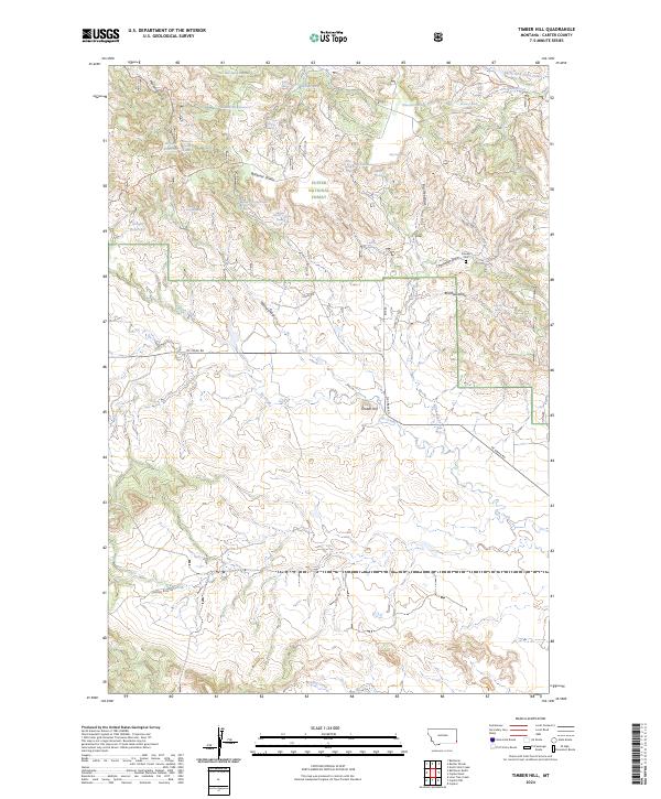Timber Hill, MT — USGS 7.5-minute topo (2024)