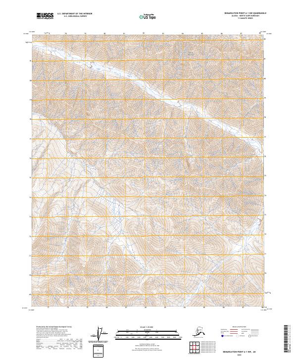Demarcation Point A-1 NW, AK — USGS 7.5-minute topo (2023)