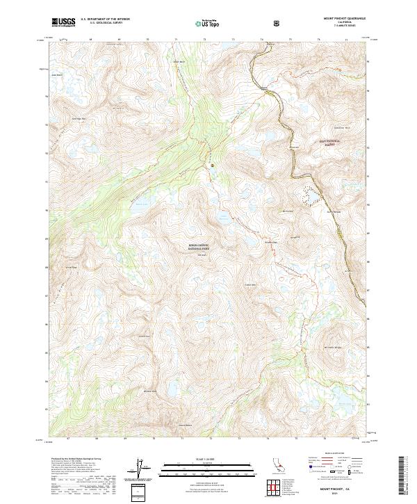 Mount Pinchot, CA — USGS 7.5-minute topo (2021)