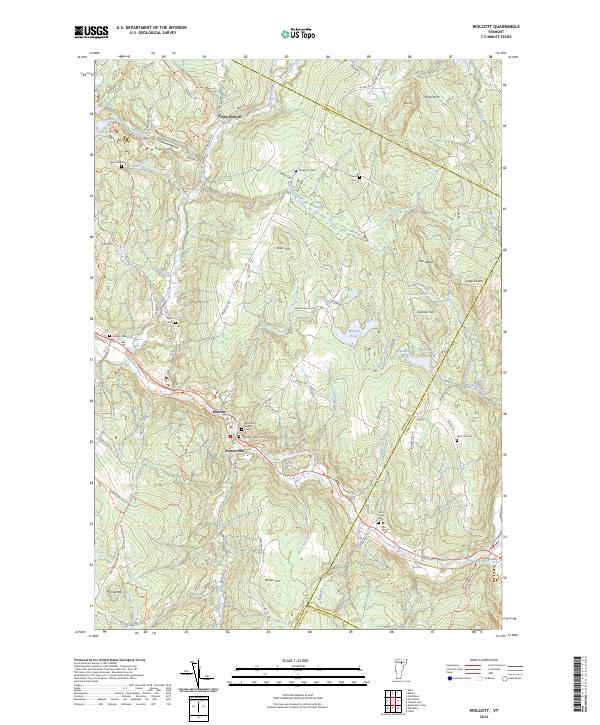 Wolcott, VT — USGS 7.5-minute topo (2024)