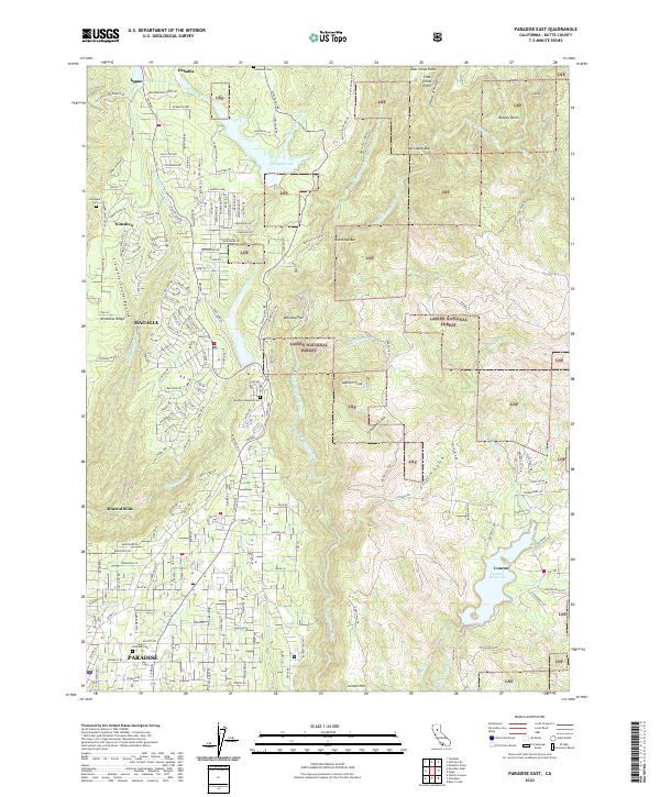 Paradise East, CA — USGS 7.5-minute topo (2022)