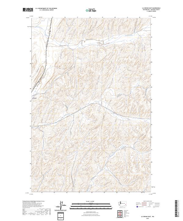 La Crosse East, WA — USGS 7.5-minute topo (2023)