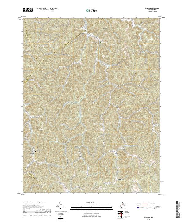 Rosedale, WV — USGS 7.5-minute topo (2023)