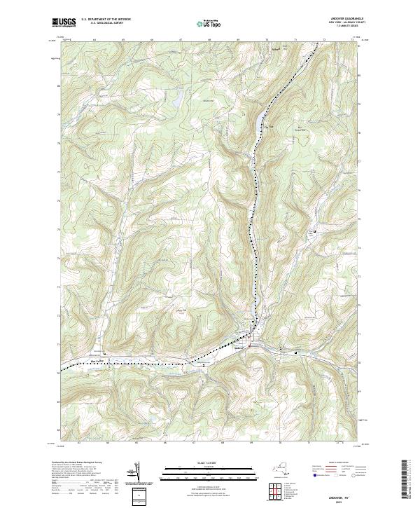 Andover, NY — USGS 7.5-minute topo (2023)