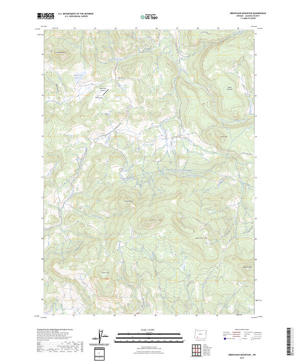 Obenchain Mountain, OR — USGS 7.5-minute topo (2023)