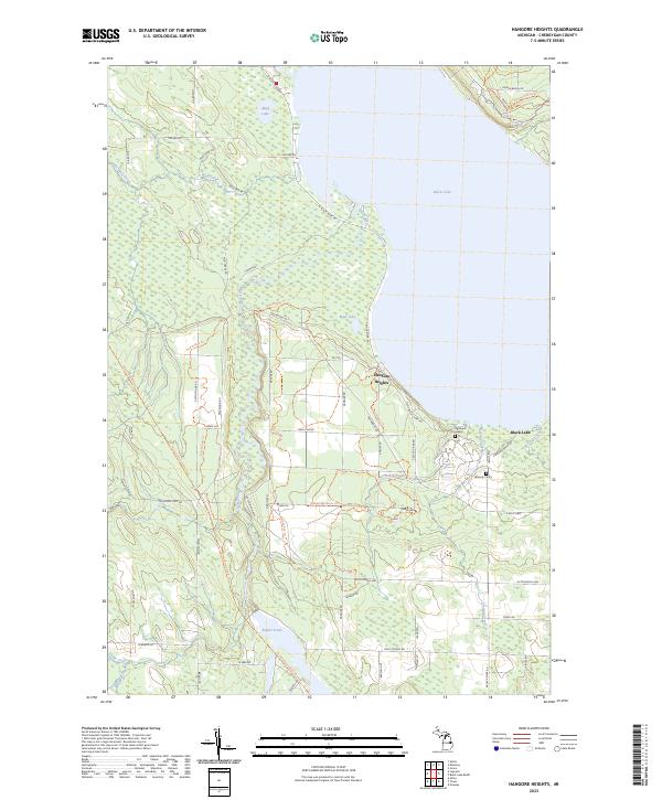 Hangore Heights, MI — USGS 7.5-minute topo (2023)
