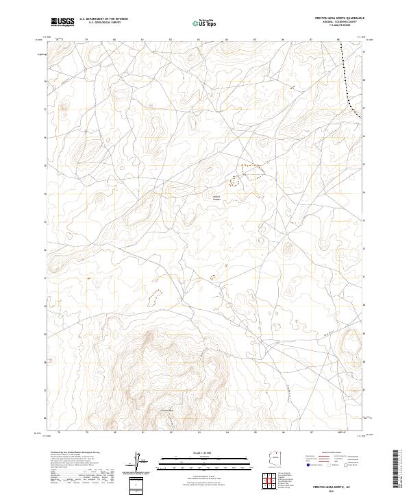 Preston Mesa North, AZ — USGS 7.5-minute topo (2021)