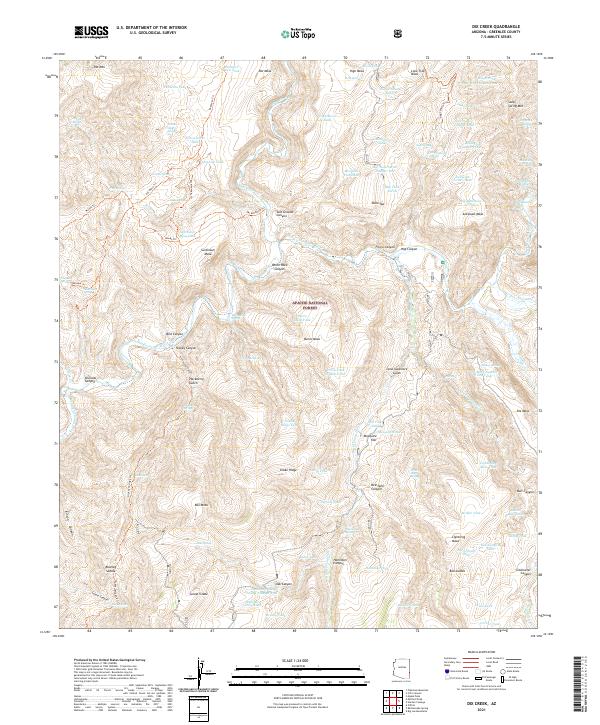 Dix Creek, AZ — USGS 7.5-minute topo (2021)
