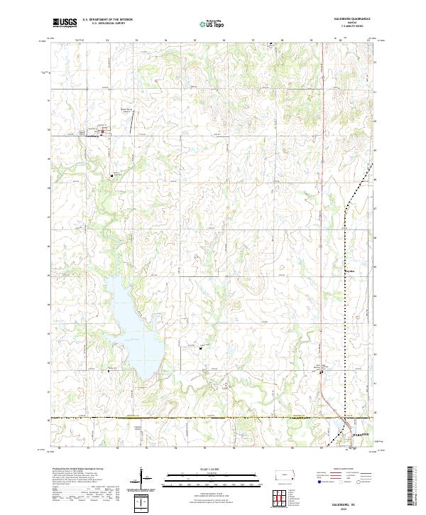 Galesburg, KS — USGS 7.5-minute topo (2022)