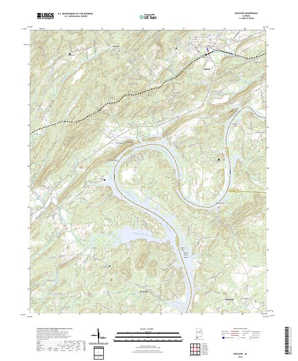 Ragland, AL — USGS 7.5-minute topo (2024)