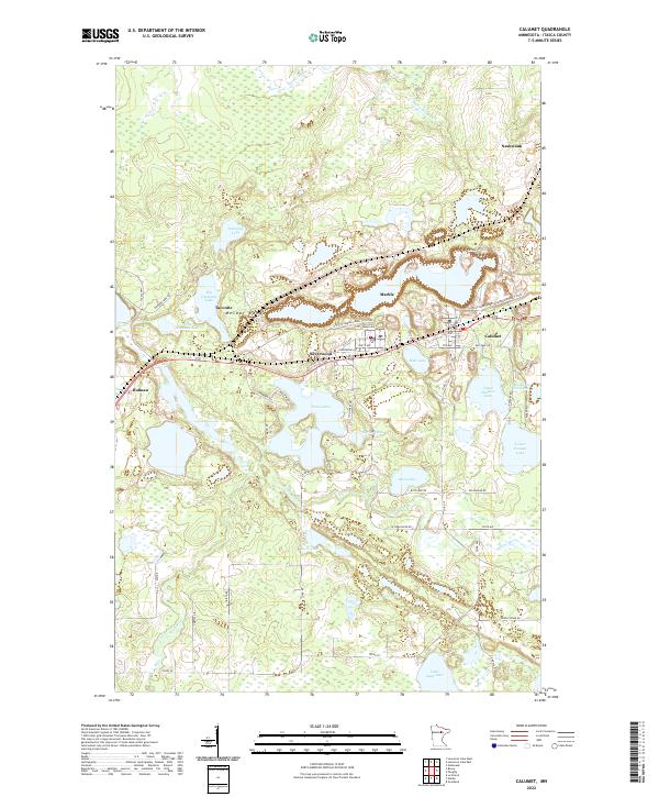 Calumet, MN — USGS 7.5-minute topo (2022)