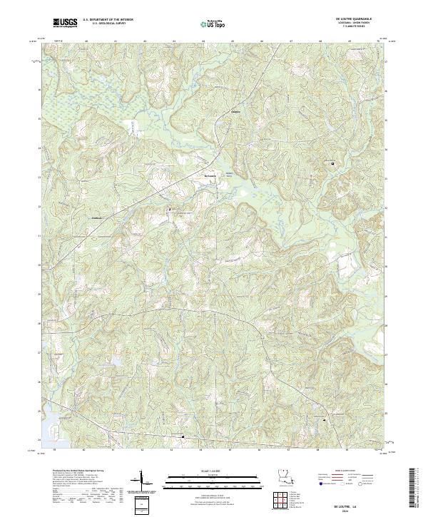 De Loutre, LA — USGS 7.5-minute topo (2024)