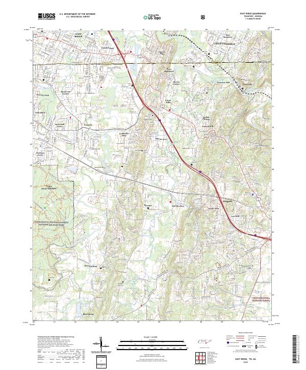 East Ridge, TN-GA — USGS 7.5-minute topo (2022)