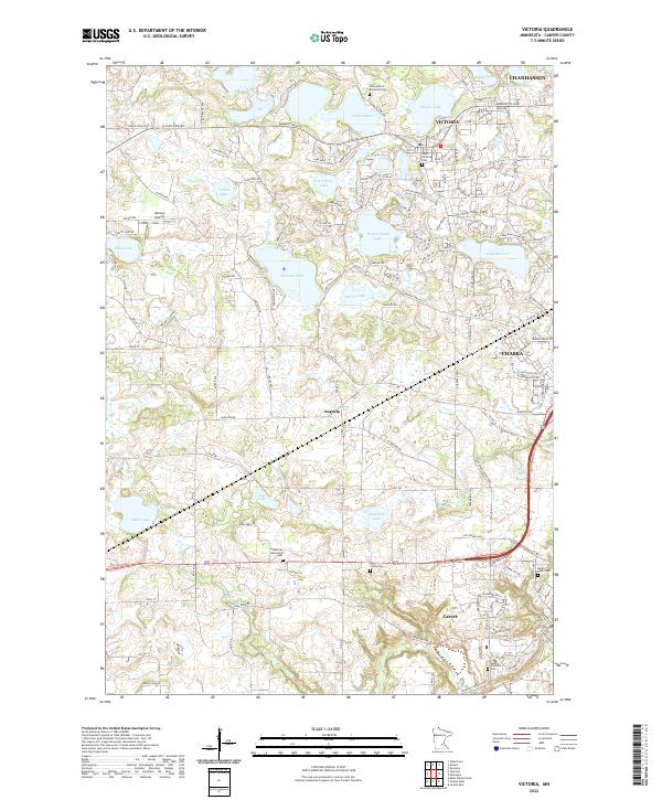 Victoria, MN — USGS 7.5-minute topo (2022)