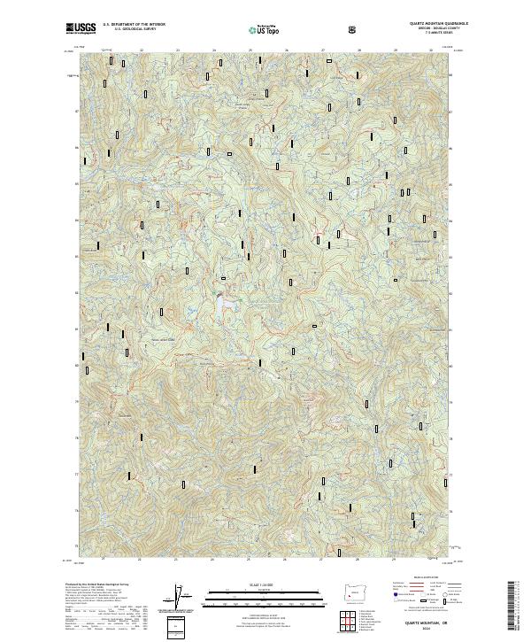 Quartz Mountain, OR — USGS 7.5-minute topo (2024)