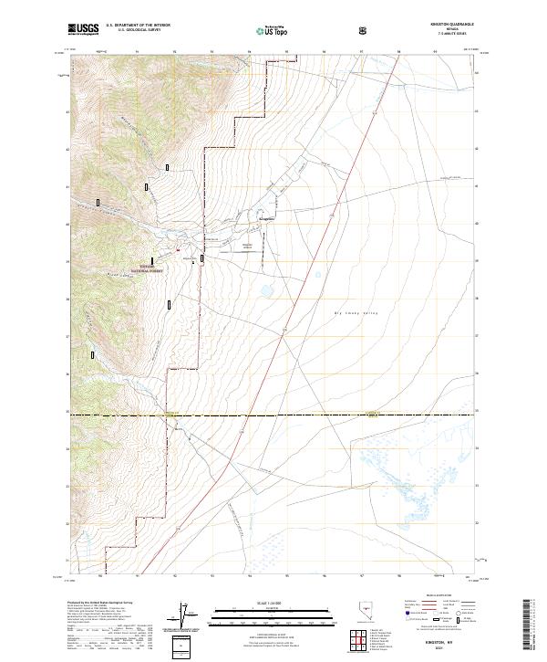 Kingston, NV — USGS 7.5-minute topo (2021)