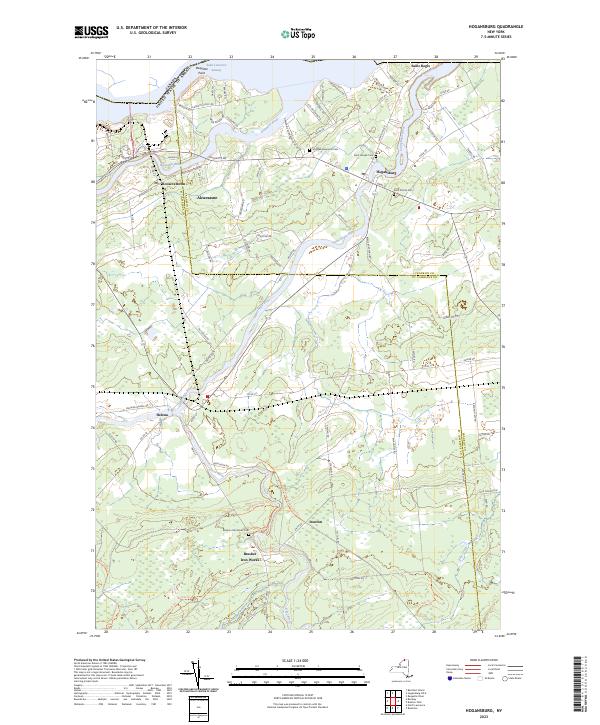 Hogansburg, NY — USGS 7.5-minute topo (2023)