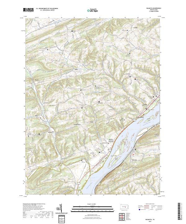 Dalmatia, PA — USGS 7.5-minute topo (2023)