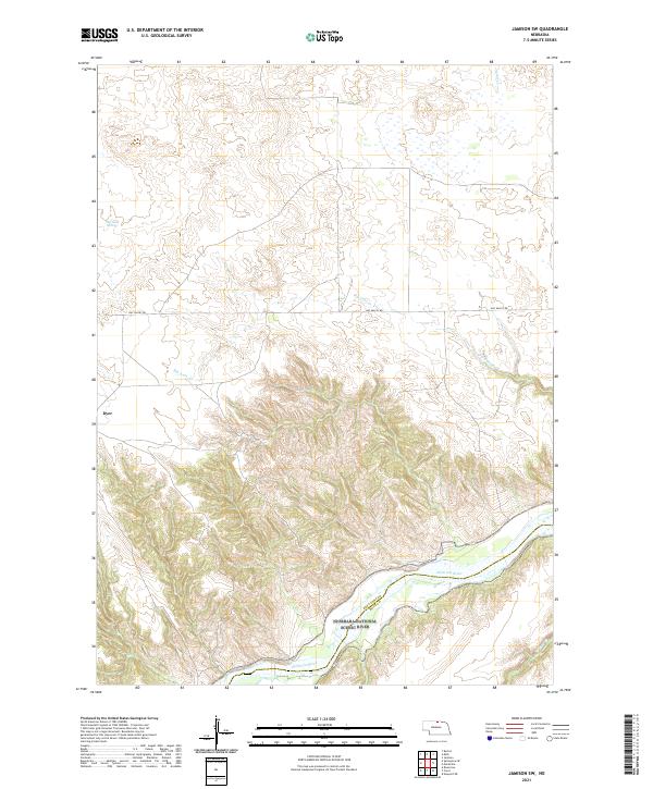 Jamison SW, NE — USGS 7.5-minute topo (2021)