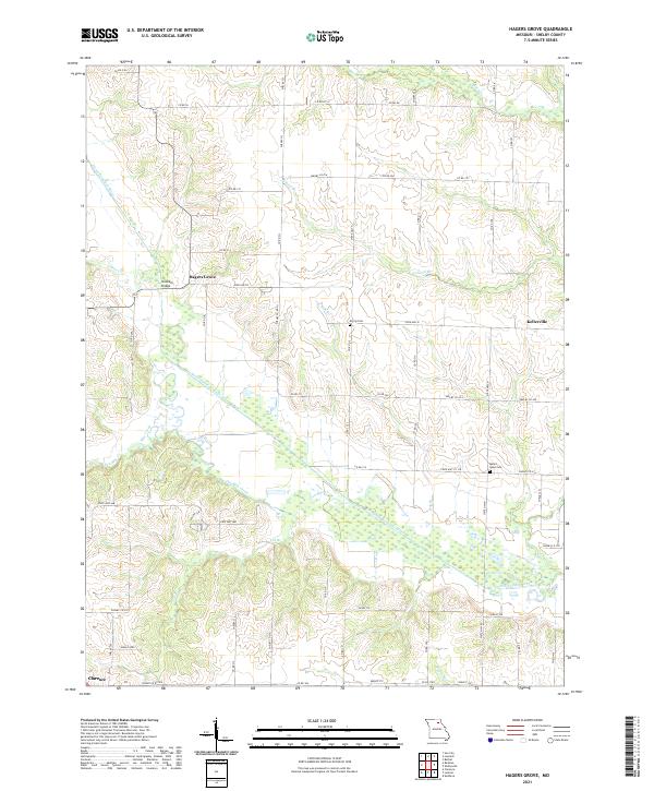 Hagers Grove, MO — USGS 7.5-minute topo (2021)