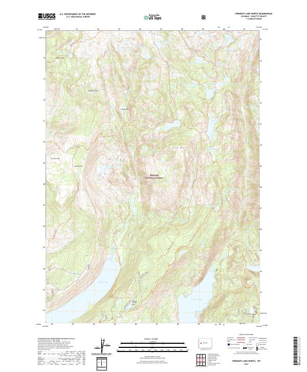 Fremont Lake North, WY — USGS 7.5-minute topo (2021)