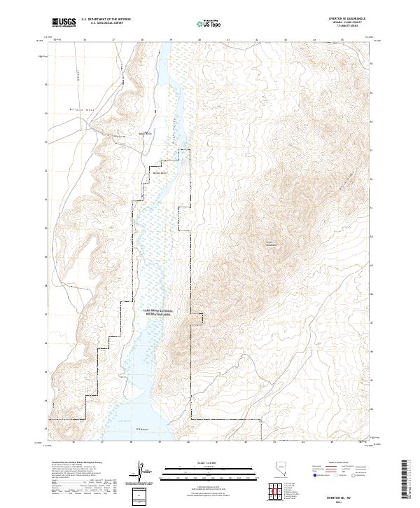Overton SE, NV — USGS 7.5-minute topo (2021)