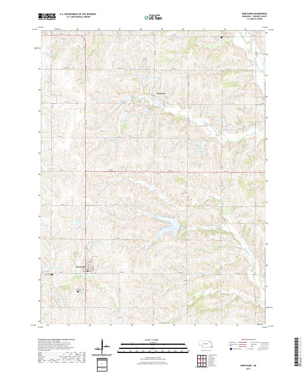 Burchard, NE — USGS 7.5-minute topo (2021)