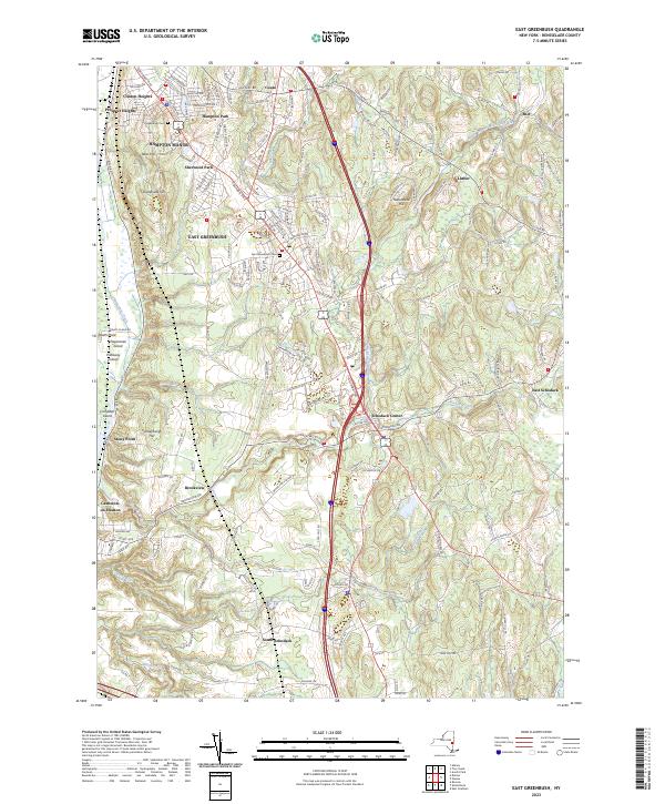 East Greenbush, NY — USGS 7.5-minute topo (2023)