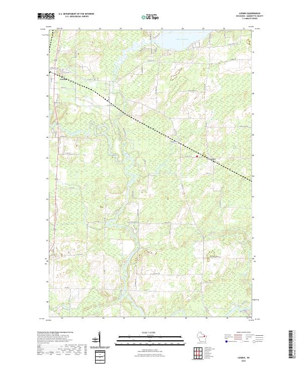 Loomis, WI — USGS 7.5-minute topo (2022)