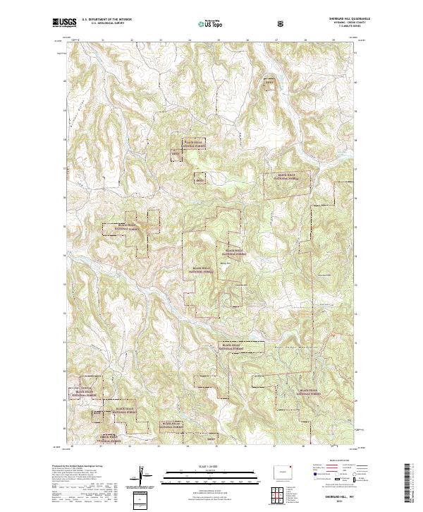 Sherrard Hill, WY — USGS 7.5-minute topo (2021)