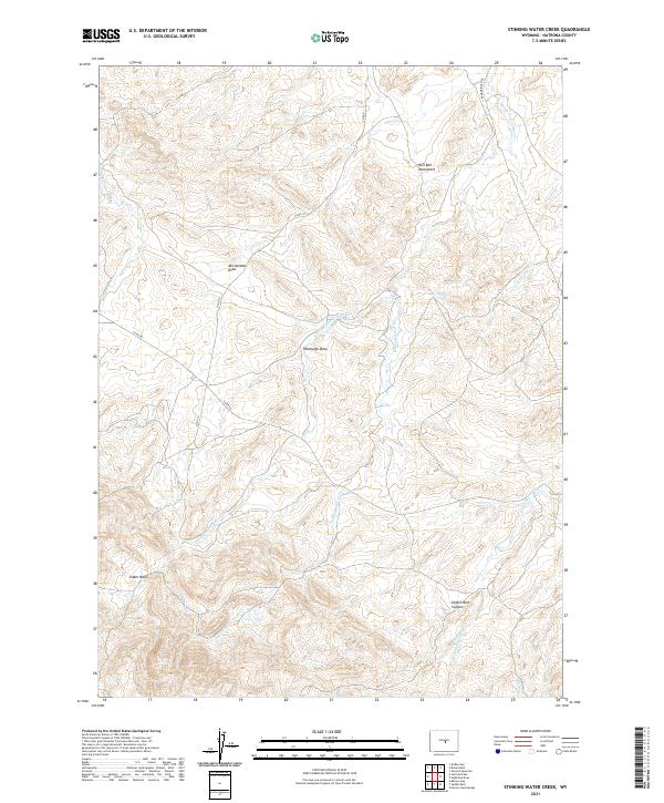 Stinking Water Creek, WY — USGS 7.5-minute topo (2021)