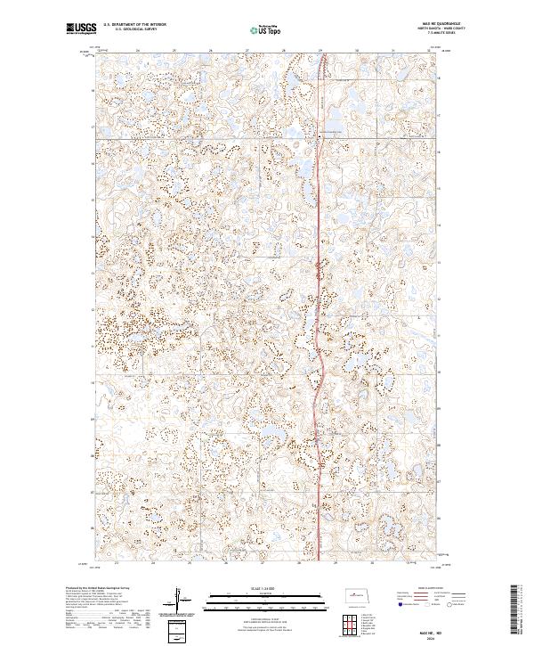 Max NE, ND — USGS 7.5-minute topo (2024)
