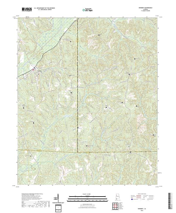 Kennedy, AL — USGS 7.5-minute topo (2024)