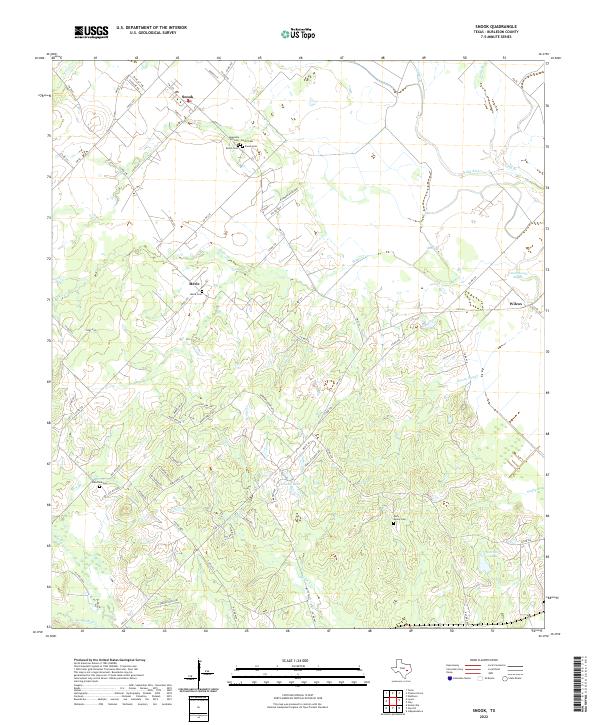 Snook, TX — USGS 7.5-minute topo (2022)