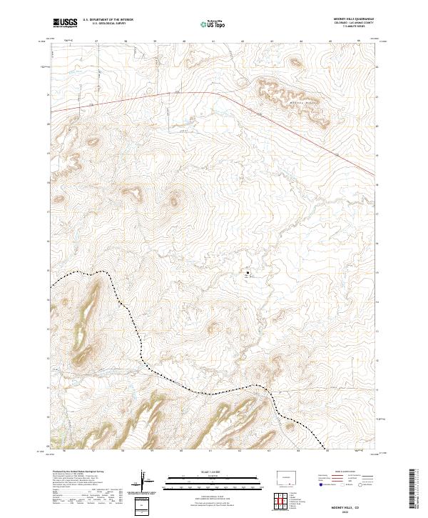 Mooney Hills, CO — USGS 7.5-minute topo (2022)