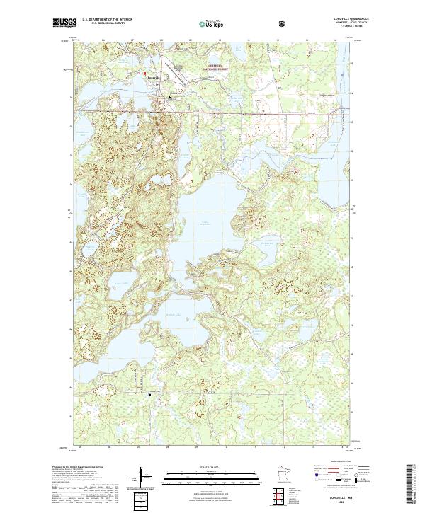 Longville, MN — USGS 7.5-minute topo (2022)
